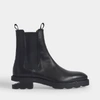 ALEXANDER WANG Low-Heeled Andie Cut-Out Boots in Black Box Calf Leather