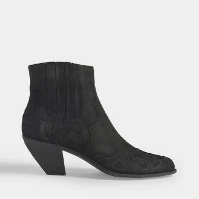 Golden Goose Black Suede Ankle Boots