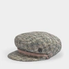 MAISON MICHEL New Abby Cap in Blue Tweed