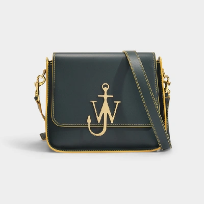 Jw Anderson Anchor Bag In Forest Green Leather