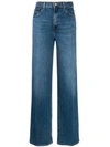 J Brand Monday Faded High-rise Wide-leg Jeans In Blue