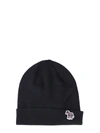 Ps By Paul Smith Ps Paul Smith Zebra Logo Beanie In Black