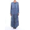 ALYSI ALYSI WOMEN'S BLUE ACETATE DRESS,158309A8050BLUE 44