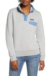 Patagonia Snap-t Quilted Pullover In Dgwb Drift Grey/woolly Blue