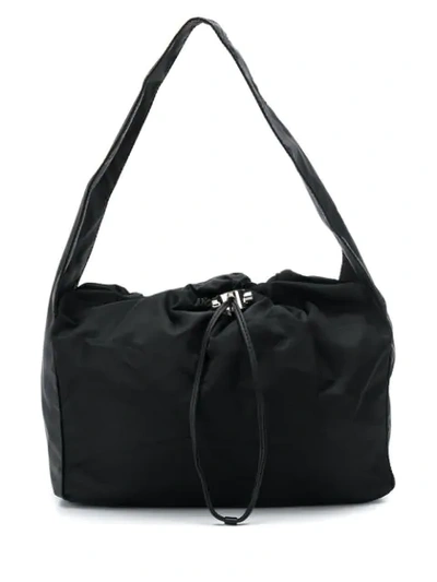 Kara Drawstring Shoulder Bag In Black