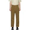 AMI ALEXANDRE MATTIUSSI AMI ALEXANDRE MATTIUSSI TAN WORKER STRAIGHT-FIT TROUSERS