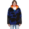 MARCELO BURLON COUNTY OF MILAN MARCELO BURLON COUNTY OF MILAN BLUE AND BLACK CAMOUFLAGE BOMBER JACKET