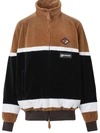BURBERRY Striped Velvet Track Jacket,4558936