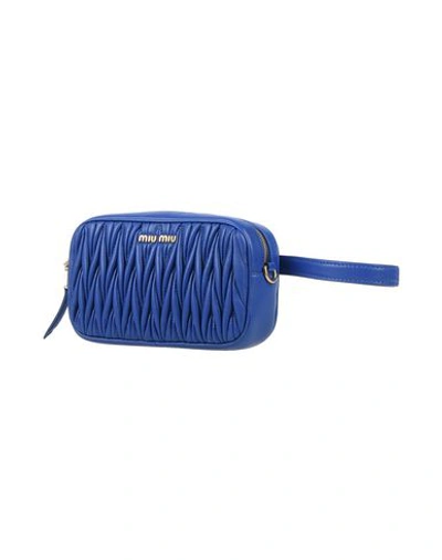 Miu Miu Backpack & Fanny Pack In Blue