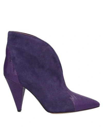 Isabel Marant Ankle Boot In Purple