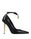 Tom Ford Padlock Ankle Strap Pumps In Black