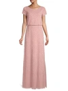 ADRIANNA PAPELL Embellished Boatneck Gown