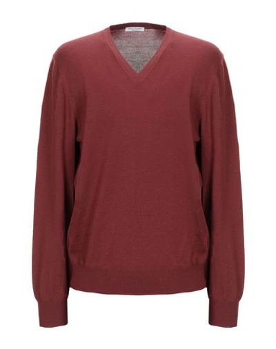 Gran Sasso Sweater In Brick Red