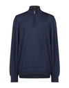 Gran Sasso Sweater With Zip In Dark Blue