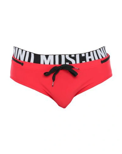 Moschino Swim Briefs In Red