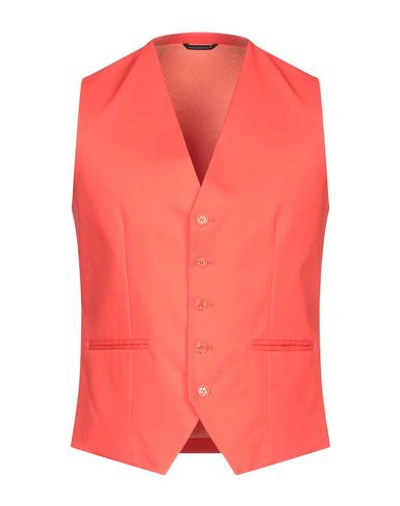 Grey Daniele Alessandrini Suit Vest In Coral