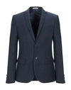 Grey Daniele Alessandrini Suit Jackets In Dark Blue
