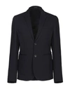Emporio Armani Travel Essentials Textured Blazer Jacket In Blue