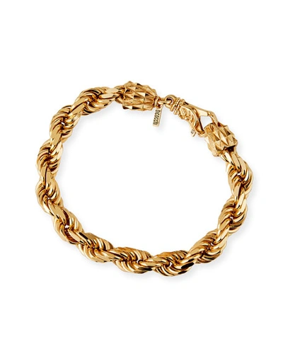 Emanuele Bicocchi Men's French Rope Chain Bracelet, Golden