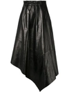 PROENZA SCHOULER ASYMMETRICAL LEATHER SKIRT