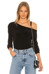 Norma Kamali One-shoulder Stretch-jersey Bodysuit In Black