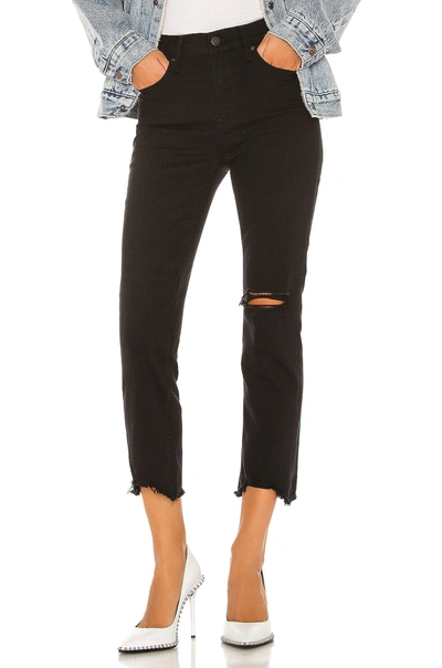 Levi's 724 High-rise Cropped Straight-leg Jeans In Black Pixel In Multi