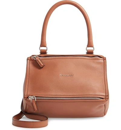 Givenchy 'small Pandora' Leather Satchel - Brown In Pony Brown