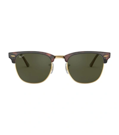 Ray Ban Clubmaster Tortoiseshell Sunglasses In Brown