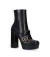 GUCCI FRINGED LEATHER MARMONT ANKLE BOOTS 85,14860649