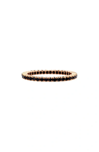 Sethi Couture Prong Set Diamond Eternity Band In Rose Gold/ Black Diamond