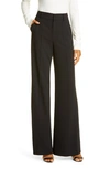 Alice And Olivia Athena Flared Wide Leg Trousers In Black
