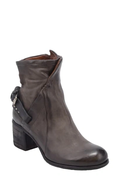 As98 Baird Studded Strap Boot In Smoke Leather