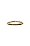 Sethi Couture Channel Set Diamond Ring In Yellow Gold/ Black Diamond