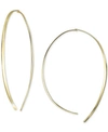 ARGENTO VIVO LARGE CIRCLE THREADER EARRINGS IN GOLD-PLATE OVER STERLING SILVER