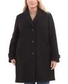 VINCE CAMUTO PLUS SIZE SINGLE-BREASTED NOTCH COLLAR WOOL COAT, CREATED FOR MACY'S
