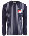 FILA MEN'S TOBIAS LOGO GRAPHIC LONG SLEEVE T-SHIRT