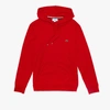 Lacoste Men's Cotton Jersey Hooded T-shirt - Xl - 6 In Red