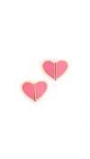 Kate Spade Heritage Spade Heart Stud Earrings In Flamingo Pink