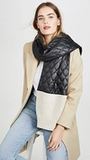 TIBI KNIT SLEEVE QUILTING SCARF