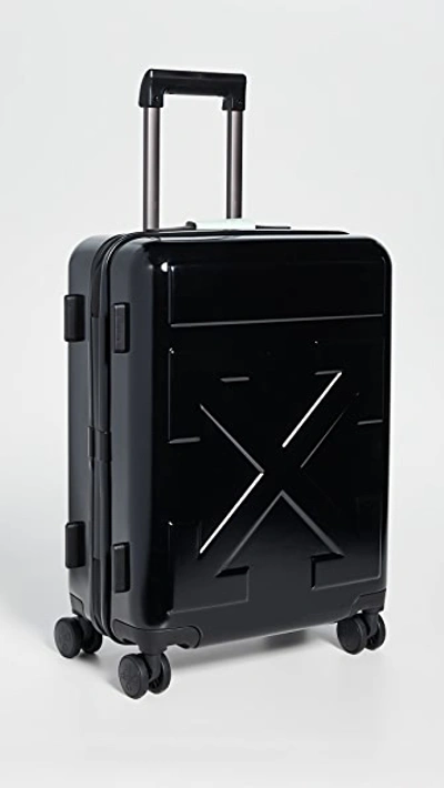 Off-white Arrow Trolley Carry-on Suitcase In Black