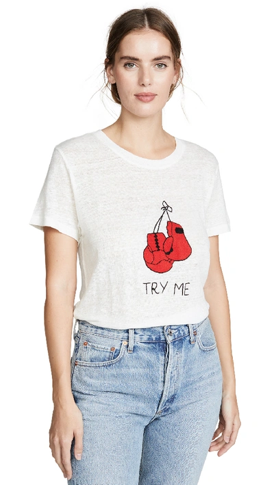 Banner Day Try Me Tee In Bone