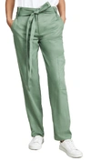 TIBI SLOUCH FRONT TIE CARGO trousers