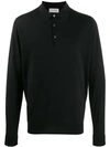 John Smedley Polo-neck Knit Jumper In Black