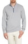 Johnnie-o Sully Quarter Zip Pullover In Light Grey