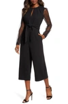 ADELYN RAE ALINA LONG SLEEVE OPEN BACK JUMPSUIT,F98B1890