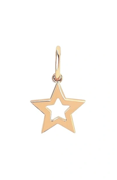 Ef Collection Gold Open Star Pendant Charm In Yellow Gold