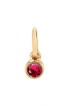 EF COLLECTION RUBY BEZEL PENDANT CHARM,EF-60643P-YGRUB