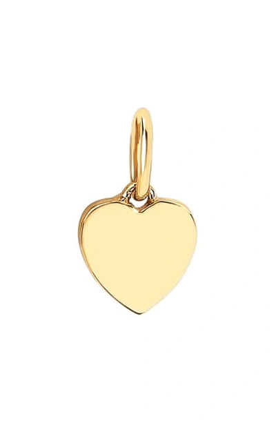 Ef Collection Gold Heart Pendant Charm In Yellow Gold