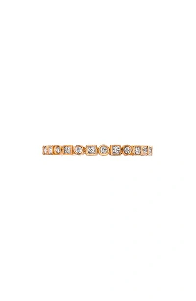 Sethi Couture Art Deco Diamond Ring In Rose Gold/ Diamond