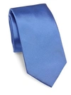 Polo Ralph Lauren Solid Silk Tie In Blue